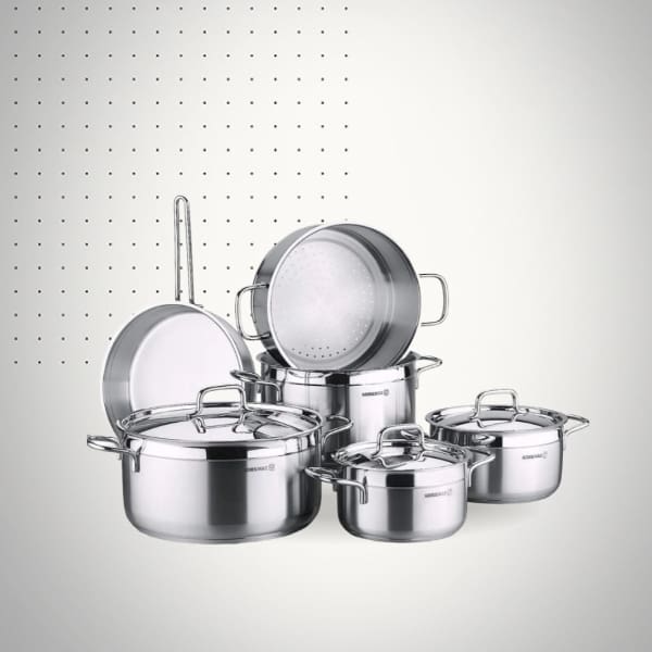 Set de 10 Pièces KORKMAZ couscous inox (ALFA + A1998) Set de 10 Pièces KORKMAZ couscous inox (ALFA + A1998)